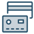 Icon illustration of two credit cards